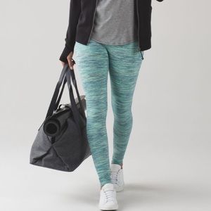 Lululemon Wunder Under Hi Rise Space Dye Camo Alberta Lake Fresh Teal